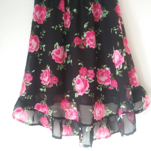 Wonder Nation girl's size M (7-8) black and gray floral dress - Picture 6 of 11
